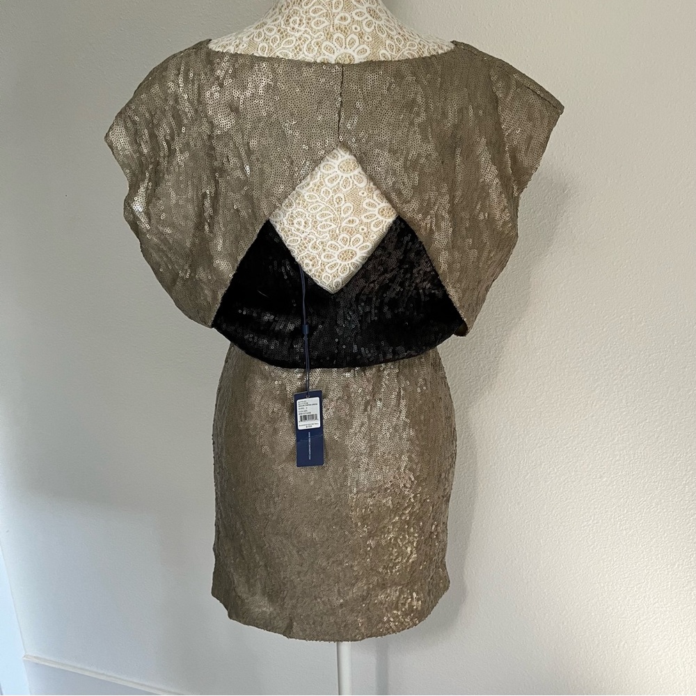 REBECCA MINKOFF • Gold & Black Sequin Dress - Picture 6 of 8
